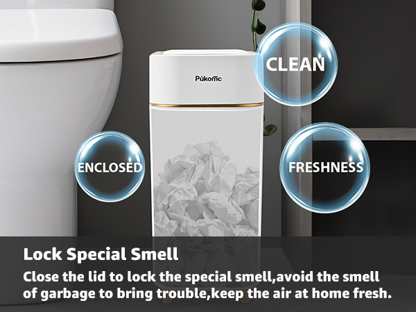 Sensor Trash Can with Touchless Lid