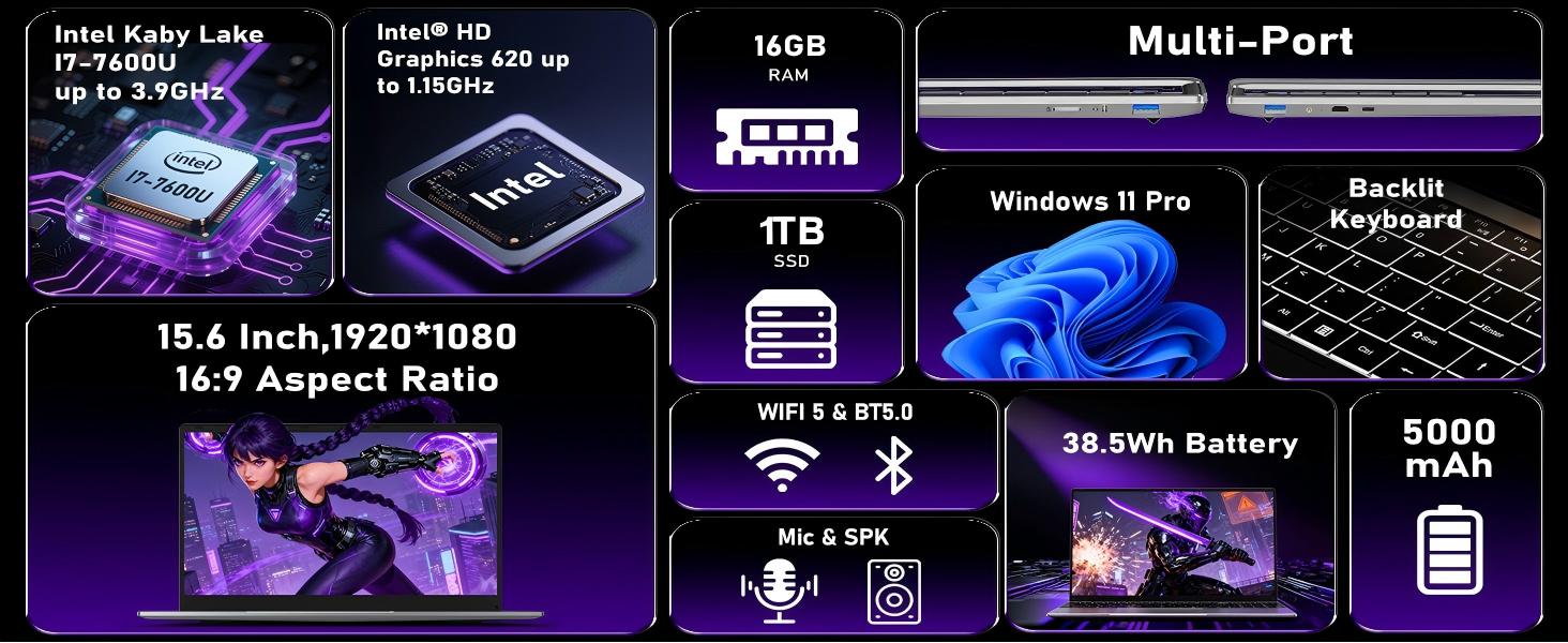 Gaming Laptop Intel Core i7-7600U