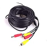 Car RCA DC Video Extension Cable for Backup Camera CCTV Security Truck Bus Trailer Reverse Parkin...