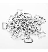 20 Pcs Metal Swivel Lobster Clasp Hooks,D Rings Purse Hardware for Bag Making,Purse Strap Hardwar...