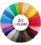 24 Colors 1.75mm ABS 3D Pen Printer Filament Refill, Each Color 3.5m, Total 84m ABS Material