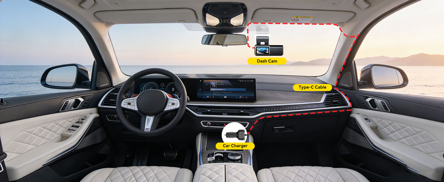 Dual Dash Cam Front and Rear: 4K+2.5K Dash Camera for Cars Built-in 5G WiFi APP Control Car Dashcam