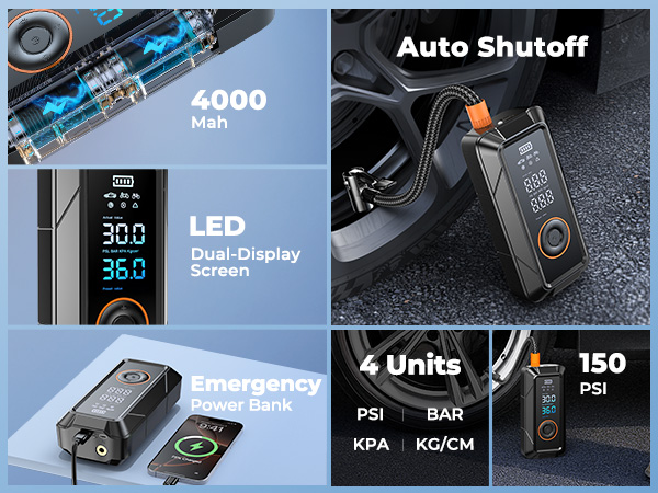 Tire Inflator Portable Air Compressor