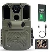 WOSODA Rechargeable Trail Camera,40MP 30fps Game Cam with 2200mAh Lithium Battery,0.2s Trigger Ni...