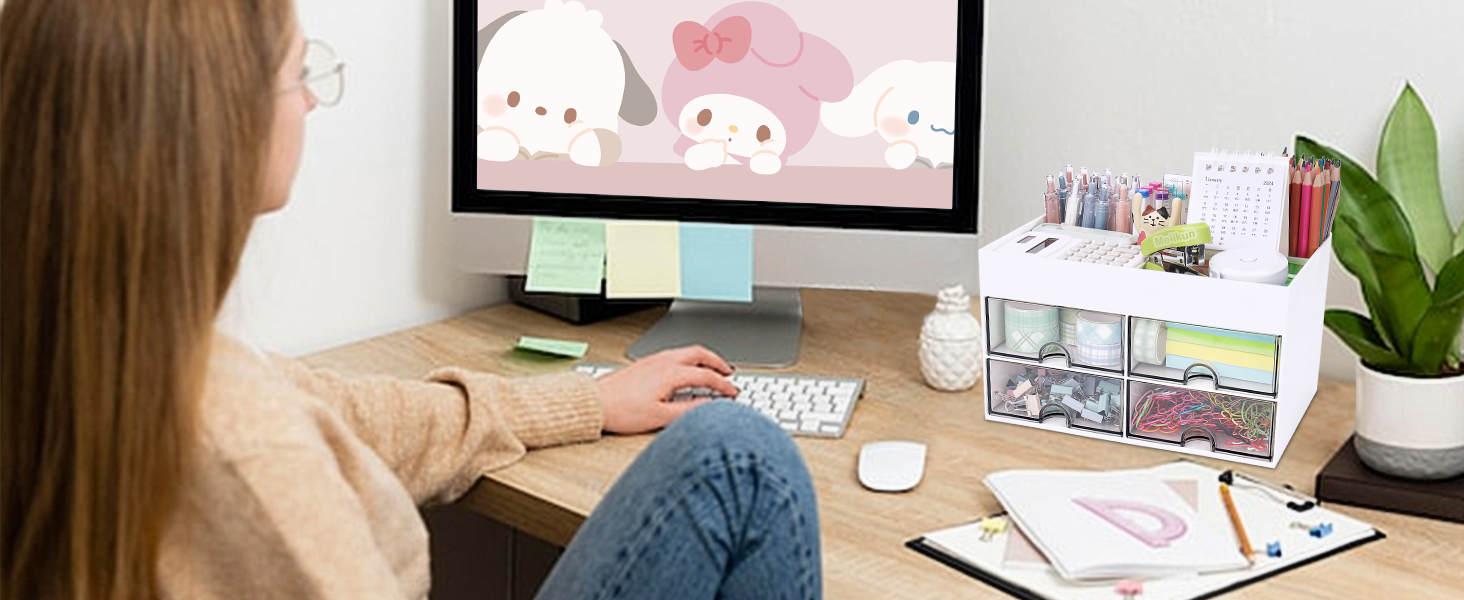 Desk Organizers and Accessories for Women Pen Holders for Desk Cute Women Office Pen Organizer