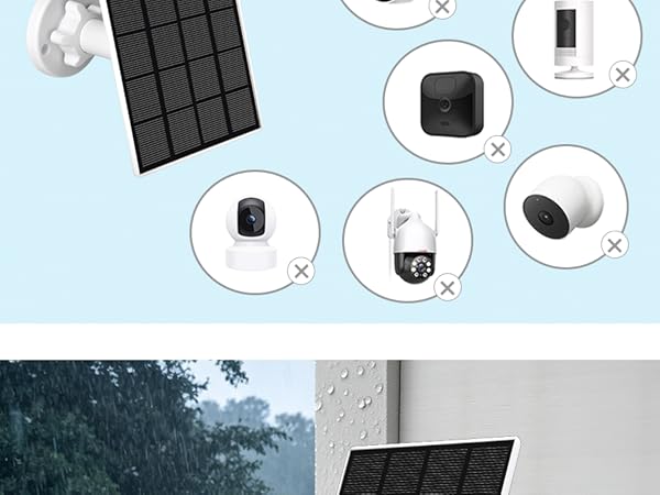 Solar panel for battery security camera.