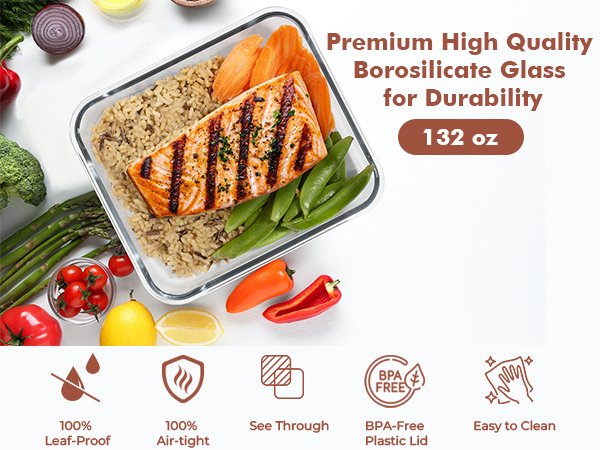 +Food Storage Container+; +Glass Meal Prep Containers with Lids Airtight+; +Food Storage Container+