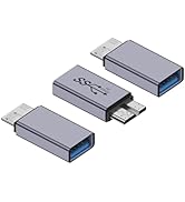 WLGQ USB 3.0 Micro B Male to A Female Adapter - 5Gbps Converter for External Hard Drive, SSD, Cam...