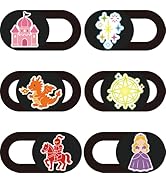 PRESSINART 6Pcs 6 Styles Camera Cover Slide Cute 0.04 Inch Privacy Guard Accessories, Thin Camera...