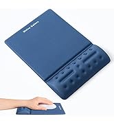 UnivoColors Navy Blue Mouse Pad with Wrist Support Ergonimic Wrist Rest Gel Wrist Pad for Mouse C...