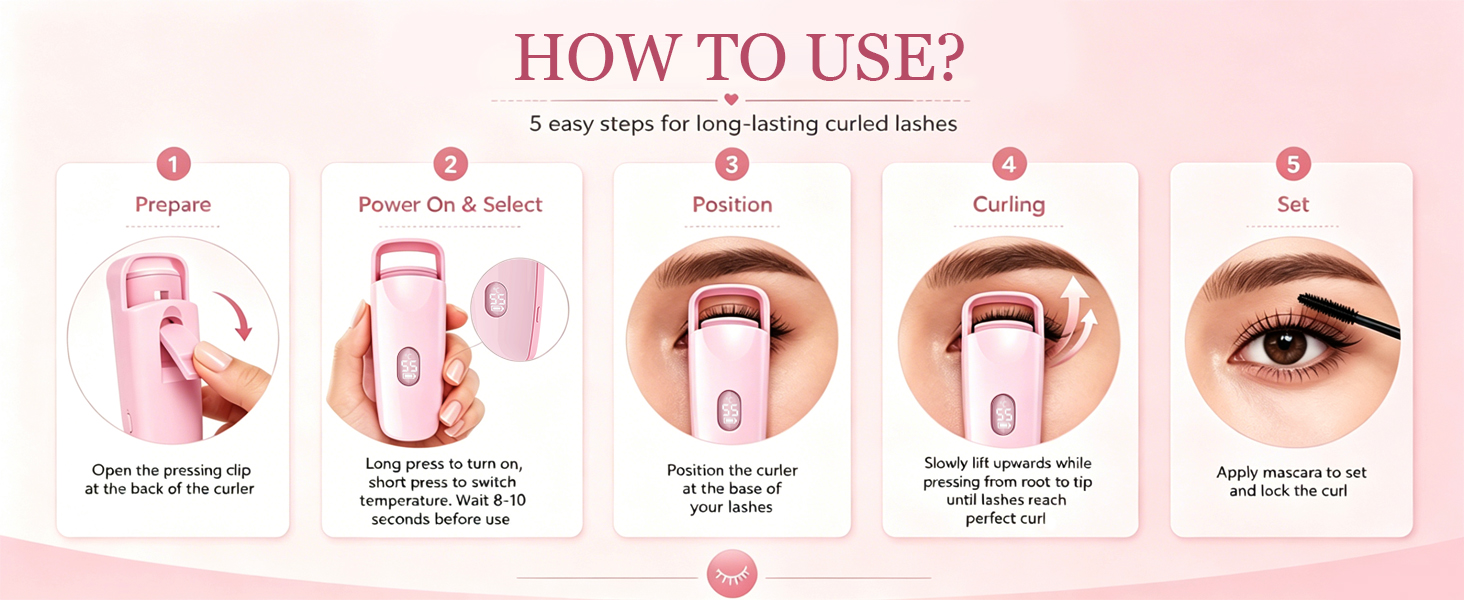 Heated Eyelash Curler Electric Lash Curler