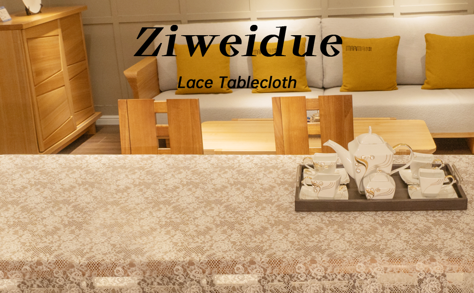 Rose patterned lace tablecloth