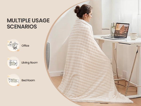 Heated Throw Blanket 50&amp;#34;x72&amp;#34;