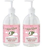Rebel Green Fresh &amp; Clean Hand Soap - Moisturizing Natural Bathroom &amp; Kitchen Liquid Soap - Gentl...