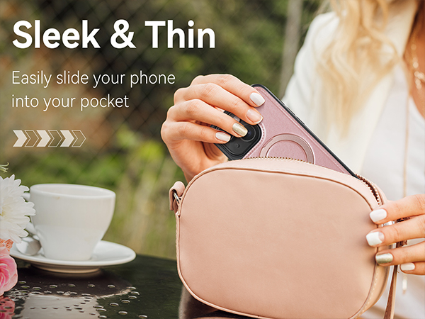 case with stand pu leather compatible with magsafe