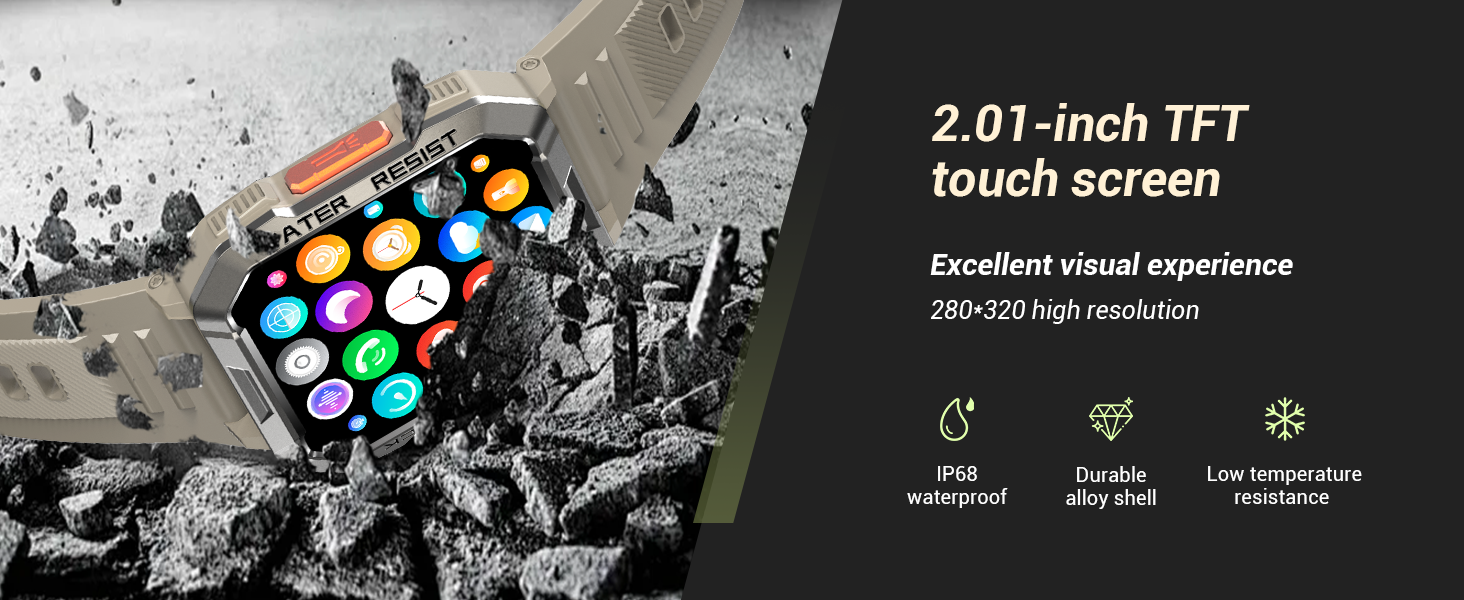 2.01-inch TFTtouch screen