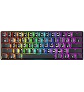 GK61 Mechanical Gaming Keyboard - 61 Keys Multi Color RGB Illuminated LED Backlit Wired Programma...