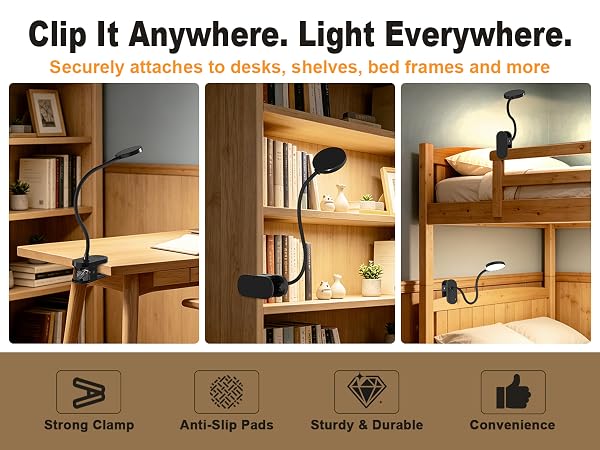 clip on bed lamp