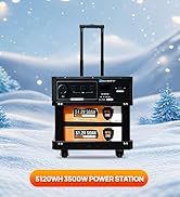 ECO-WORTHY SL3500 Stackable Power Station Solar Inverter AC 3500W Output,5120Wh LiFePO4 Battery w...