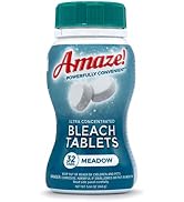 AMAZE Ultra Concentrated Bleach Tablets [32 tablets] - Meadow Scent - for Laundry, Toilet, and Mu...