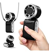 Mini Portable Handheld Turbo Fan, 0.2 lb &amp; 12 Hrs Long-Lasting, Whisper-Quiet,100-Speed High-Velo...