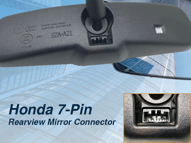 Acura ILX MDX RDX honda pilot dash cam power adapter crv rearview mirror 7 Pin dash cam connector