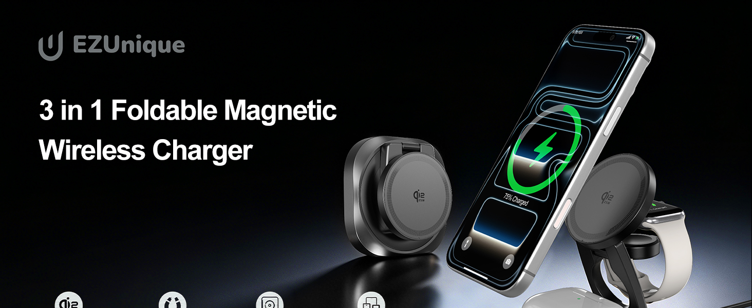 3 in 1 magnetic wireless charger
