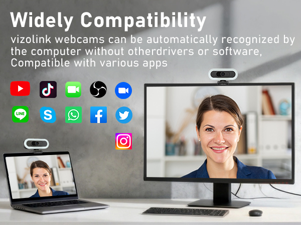 4K Webcam with Lights, PDAF Autofocus Computer Camera for PC/Mac, Web cam with Microphon