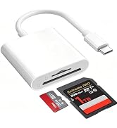 USB C SD Card Adapter Memory Card Reader for iPhone 15 16 17, MicroSD TF Card Viewer for iPad Pro...
