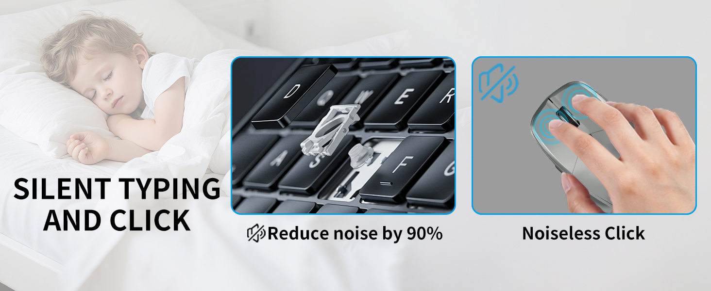 Compact wireless keyboard and mouse