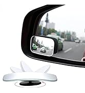Blind Spot Mirror, Amfor HD Glass Convex Lens Frameless Adjustable Blind Spot Mirror for All Univ...