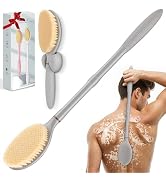 GEENOA New Back Scrubber Anti-Slip for Shower, 18.9‘’ Adjustable Shower Back Scrubber with Dual-S...