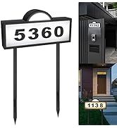 GEYUEYA Solar House Number for Outside, Address Numbers for House,IP65 Waterproof House Number Si...
