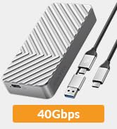 iDsonix 40Gbps M.2 NVMe SSD Enclosure - NVMe Enclosure 40Gbps Screw Installation, 40Gbps NVMe Enc...