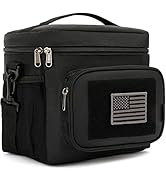 FlowFly Tactical Lunch Bag Large Insulated Lunch Box Cooler Tote for Men, Women with MOLLE/PALS W...