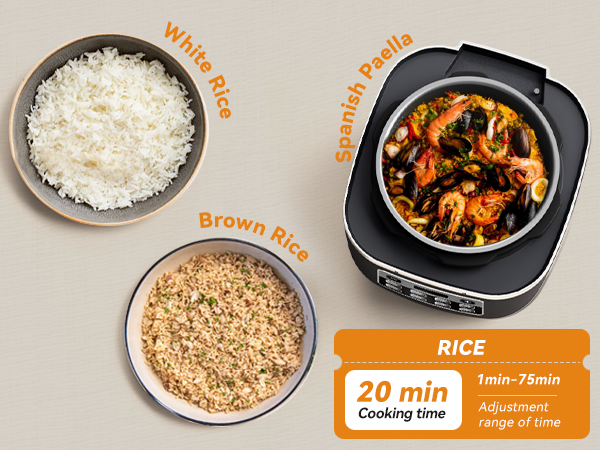 cook perfect rice in the nonstick ceramic inner pot.