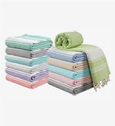 LANE LINEN Turkish Beach Towels Set of 12, Oversized Beach Towel, Lightweight Beach Essentials