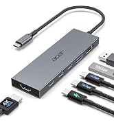 Acer 6-in-1 USB C Hub 10Gbps, USB C to HDMI Adapter 4K@60Hz | 2*USB-C 3.2, 1*USB A 3.2, 1*USB 2.0...