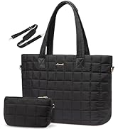 LOVEVOOK Laptop Tote Bag for Women, 15.6 Inch Large Puffer Work Computer Tote Bags for Teacher Nu...