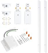 VANoopee 6.6FT H Track Lighting Rails White, H Type Track Lighting Kit with Floating Canopy Conne...