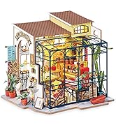 Rolife DIY Miniature Doll House Kit with Furniture for Children Adult Wooden Kits Toy (Emily's Fl...