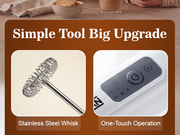 Rechargeable Milk Frother Handheld