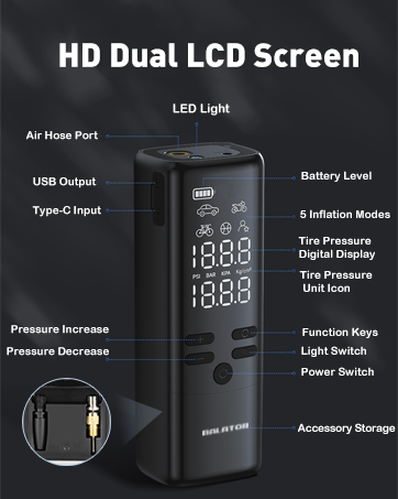 Tire Inflator Portable Air Compressor