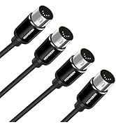 HOSONGIN MIDI Cable 3.3 Feet 2-Pack - Wear-Resistant and credible 5-Pin MIDI Cables for Musicians...