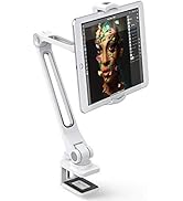 AboveTEK iPad Desk Mount, Multi-Angle Adjustable iPad Clamp Holder, 360° Swivel Arm Aluminum Tabl...