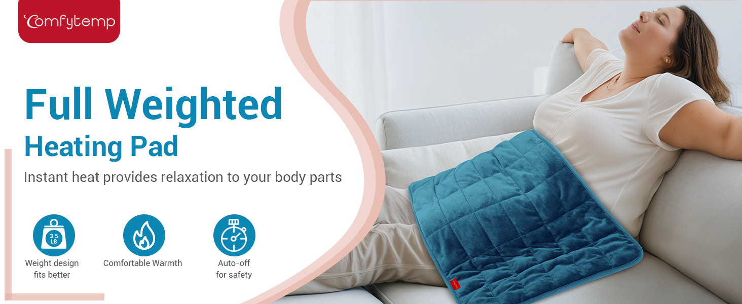 weighted heating pad for back