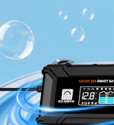 ECO-Worthy 12V/24V 20A Smart Battery Charger Maintainer, Auto Voltage Detect for LiFePO4 Lead-Aci...