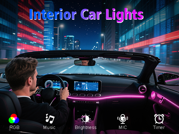 luces para carros interior