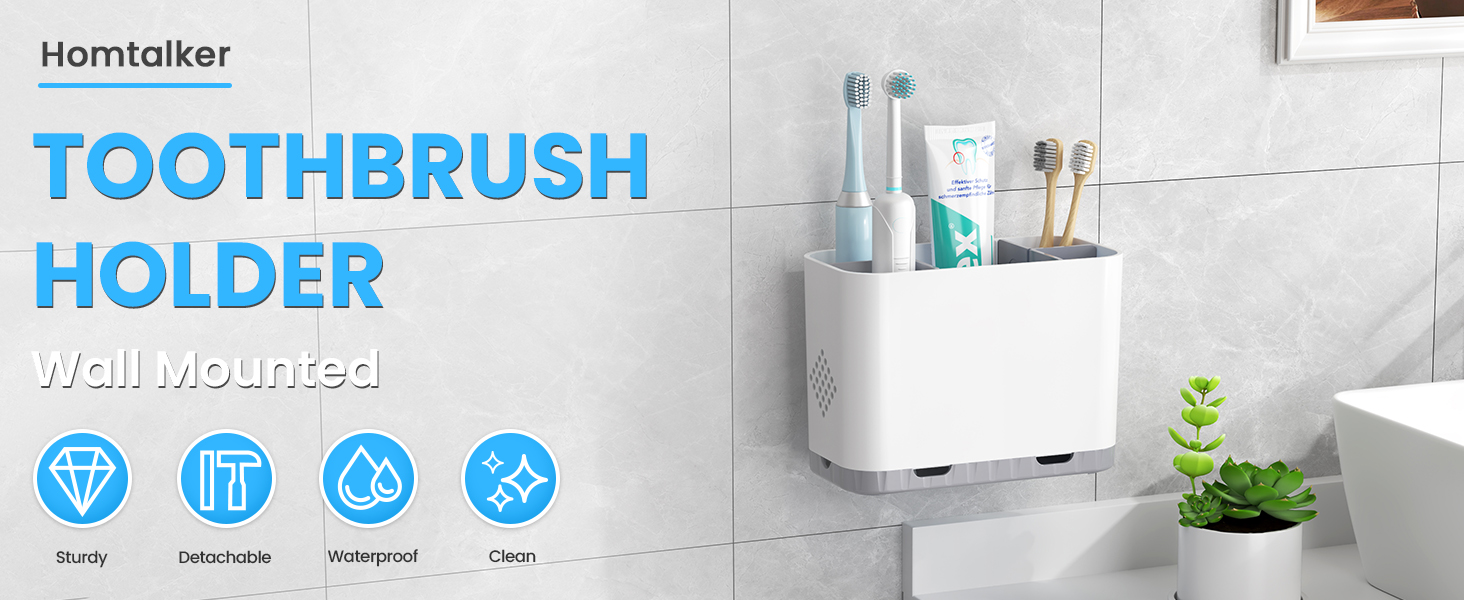 Bathroom Organizer:This bathroom toothbrush and toothpaste organizer is made of durable PP material