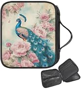 Doojoayie Peacock Crochet Hook Bag Large Capacity Knitting Needle Organizer Easy to Carry Crochet...
